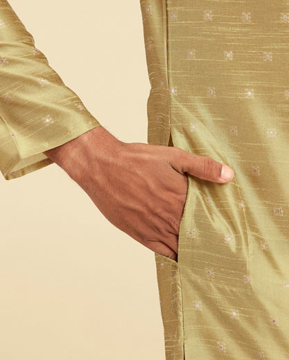 Diwas Men Mehndi Green Radiance Kurta