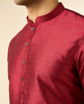 Diwas Men Elegant Maroon Kurta
