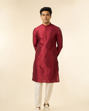 Diwas Men Elegant Maroon Kurta