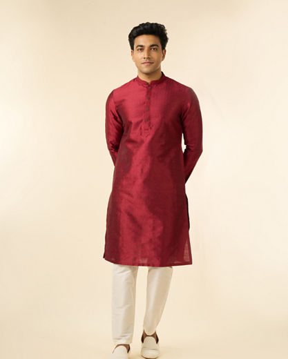 Diwas Men Elegant Maroon Kurta