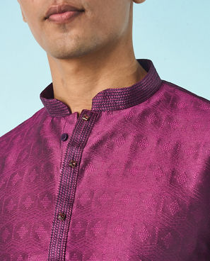 Diwas Men Dazzling Purple Kurta