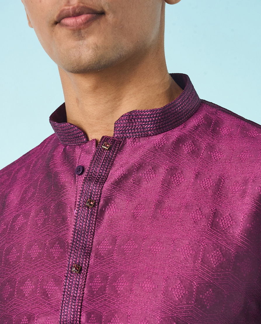 Diwas Men Dazzling Purple Kurta