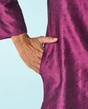 Diwas Men Dazzling Purple Kurta