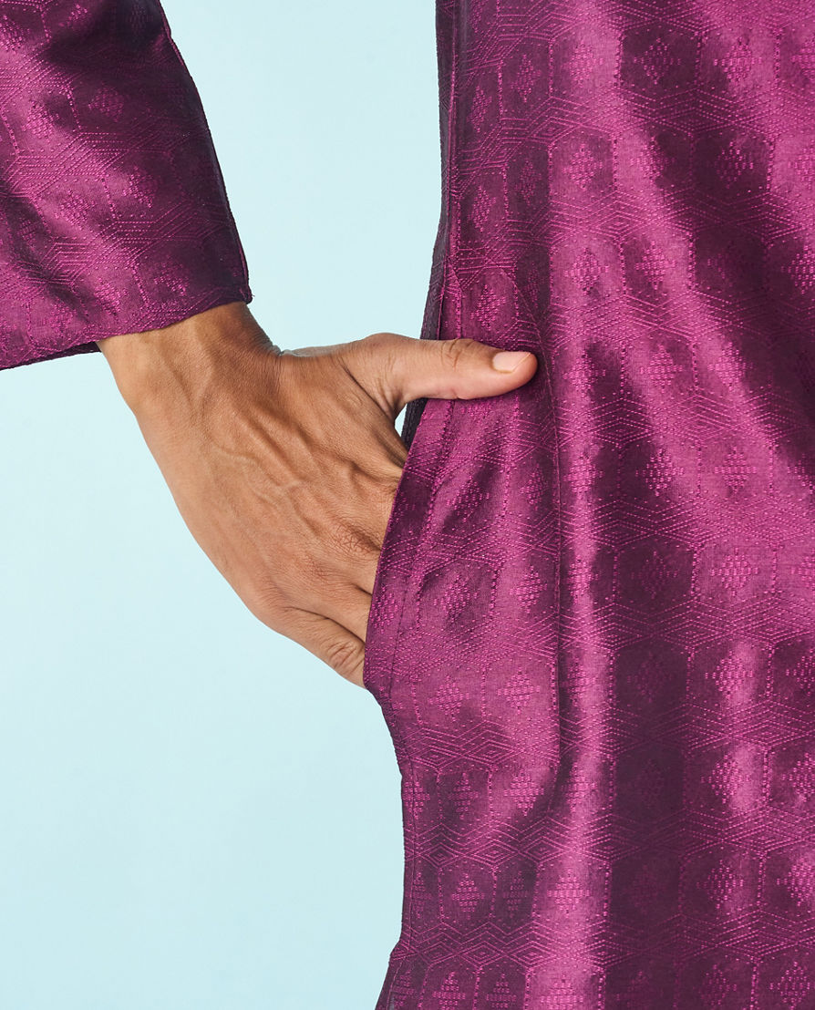 Diwas Men Dazzling Purple Kurta