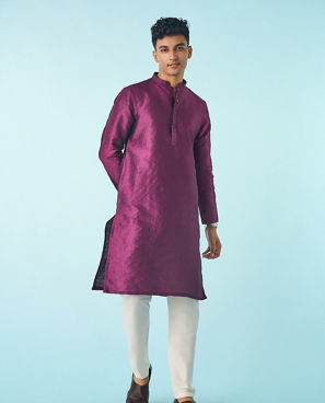 Diwas Men Dazzling Purple Kurta