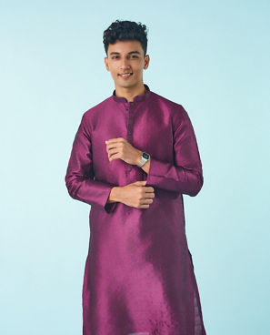 Diwas Men Dazzling Purple Kurta