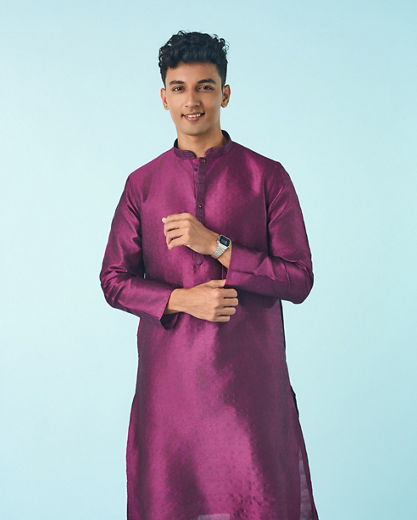 Diwas Men Dazzling Purple Kurta