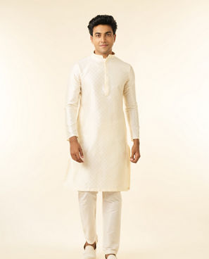 Diwas Men Cream Elegance Kurta