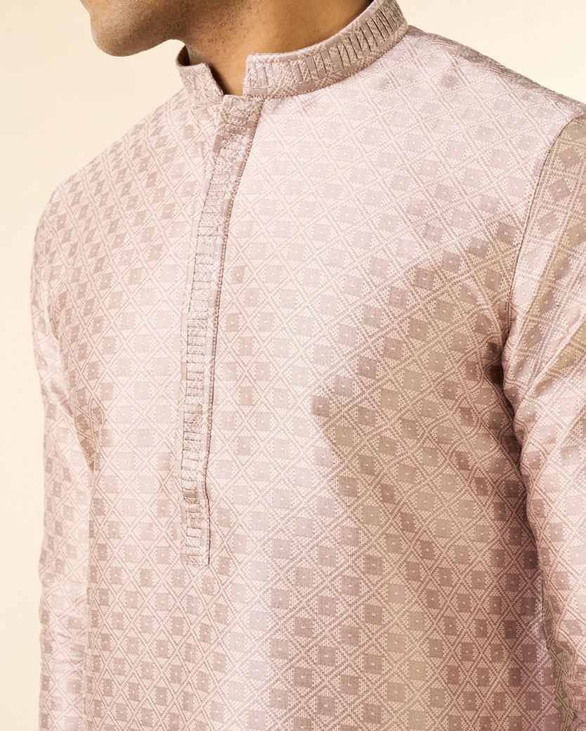 Diwas Men Dusty Pink Elegance Kurta