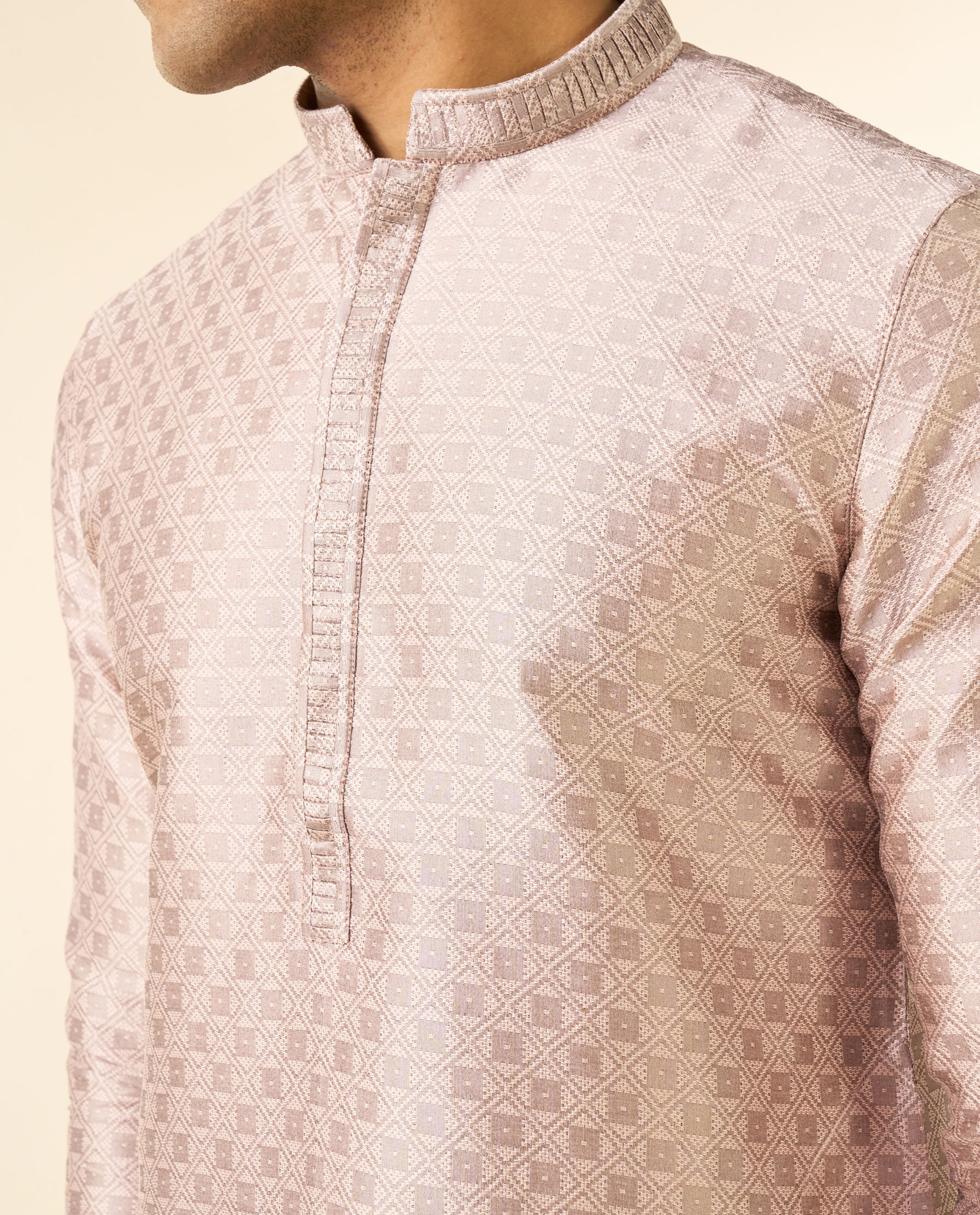 Diwas Men Dusty Pink Elegance Kurta
