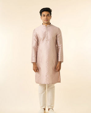 Diwas Men Dusty Pink Elegance Kurta