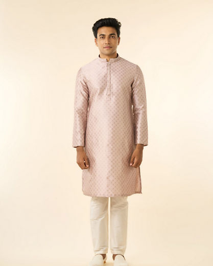 Diwas Men Dusty Pink Elegance Kurta