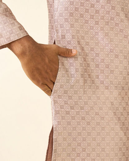 Diwas Men Dusty Pink Elegance Kurta