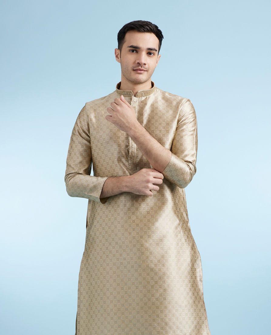 Diwas Men Walnut Beige Festive Kurta