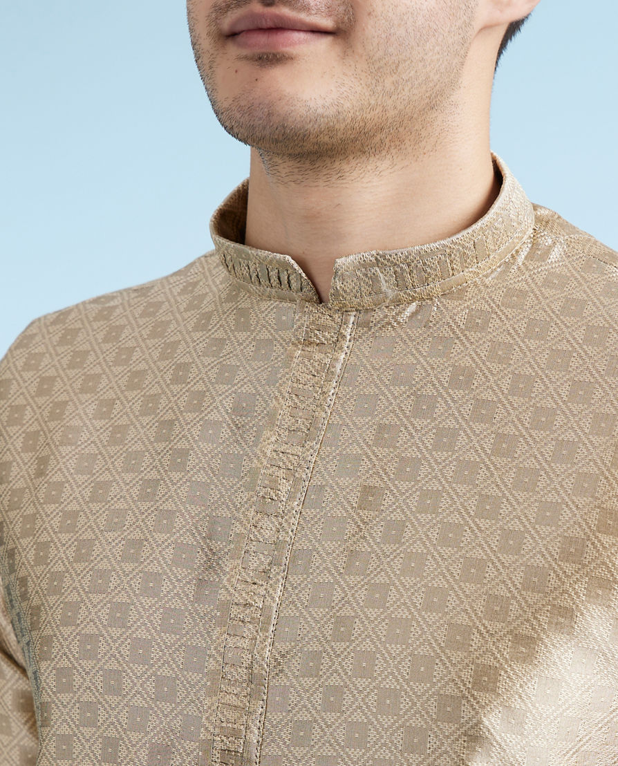 Diwas Men Walnut Beige Festive Kurta