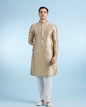 Diwas Men Walnut Beige Festive Kurta
