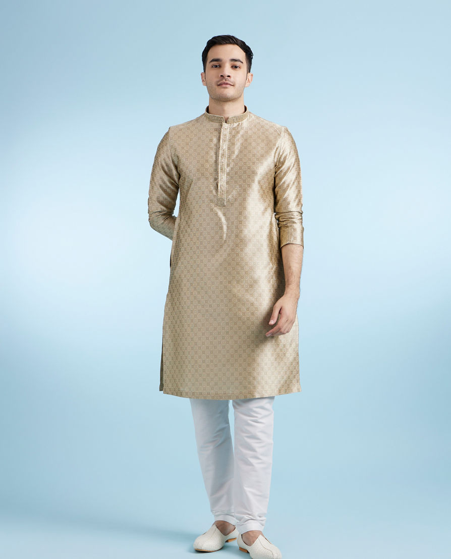 Diwas Men Walnut Beige Festive Kurta