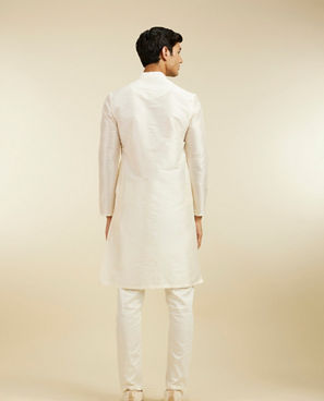 Diwas Men Warm White Plain Classic Kurta