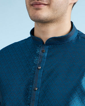 Diwas Men Teal Elegance Kurta