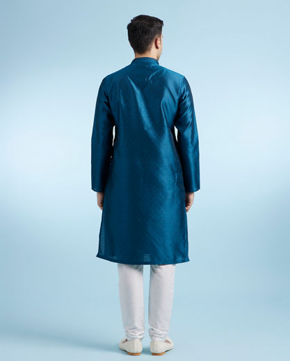 Diwas Men Teal Elegance Kurta