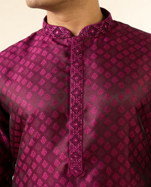 Diwas Men Rani Pink Royal Splendor Kurta
