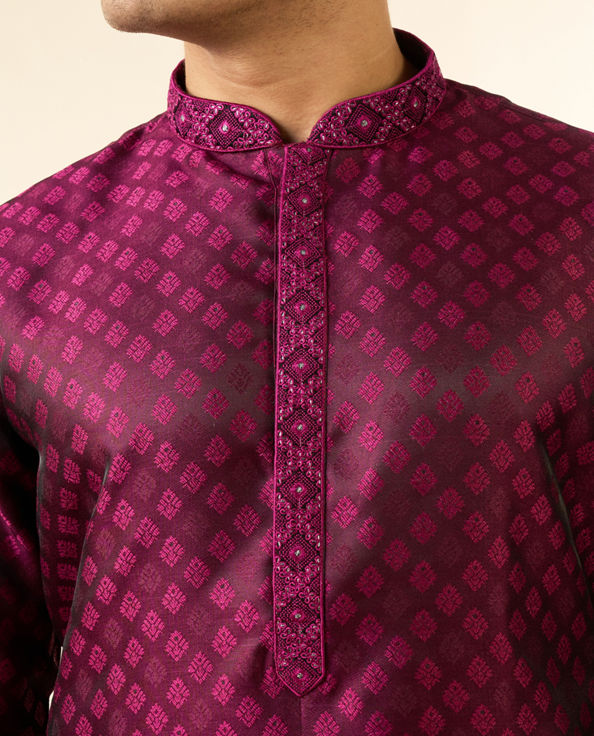 Diwas Men Rani Pink Royal Splendor Kurta