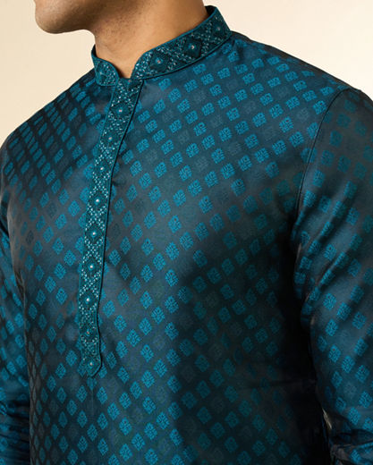 Diwas Men Teal Blue Radiance Kurta