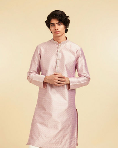 Diwas Men Purple Art Silk Kurta