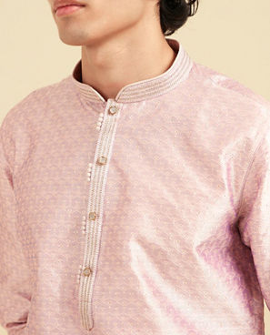 Diwas Men Purple Art Silk Kurta