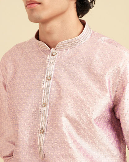 Diwas Men Purple Art Silk Kurta