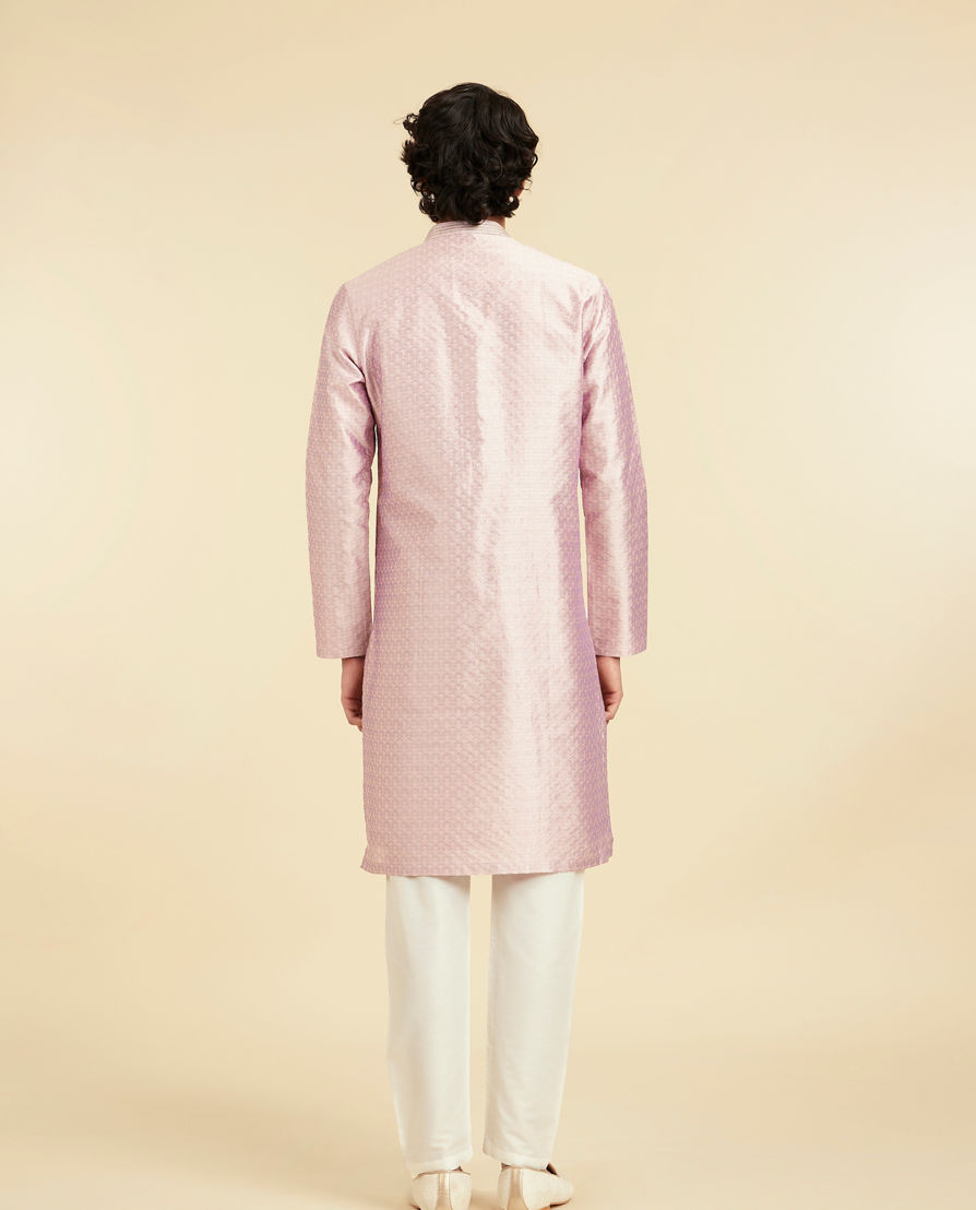 Diwas Men Purple Art Silk Kurta