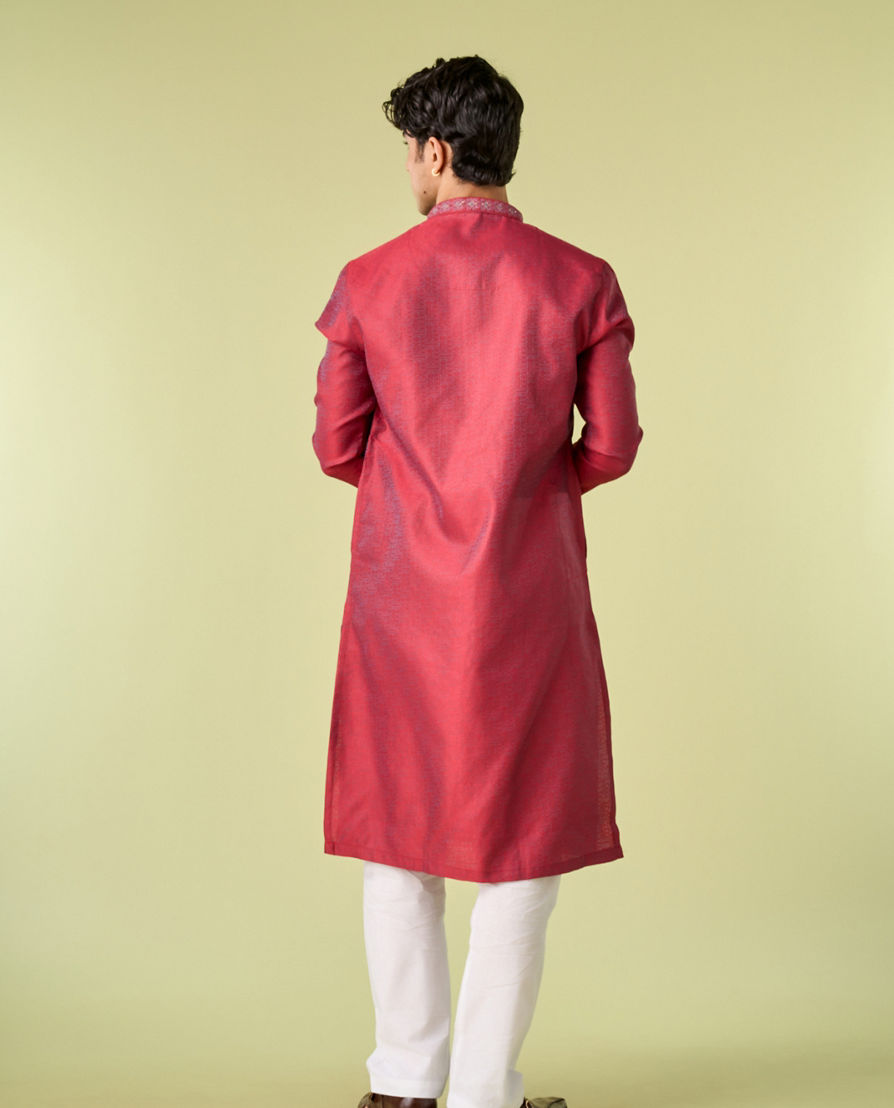 Diwas Men Maroon Majesty Kurta