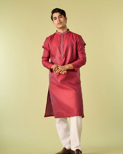 Diwas Men Maroon Majesty Kurta