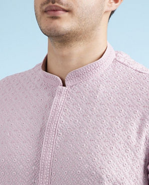 Diwas Men Lilac Viscose Kurta