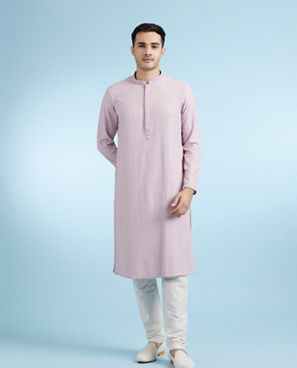 Diwas Men Lilac Viscose Kurta