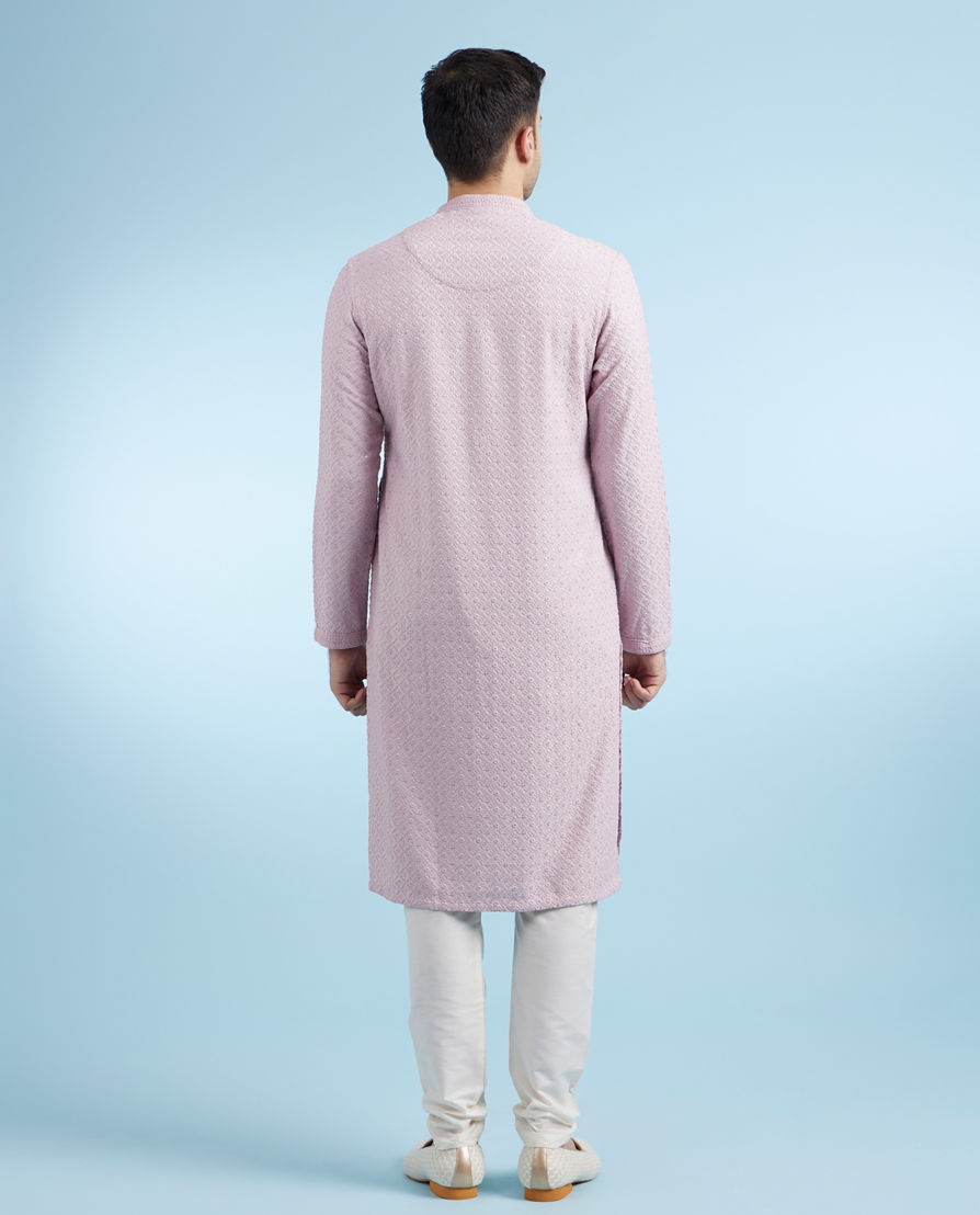 Diwas Men Lilac Viscose Kurta