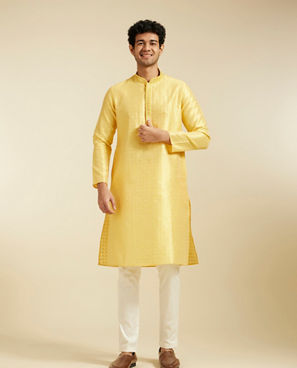 Diwas Men Sunshine Hues Yellow Kurta