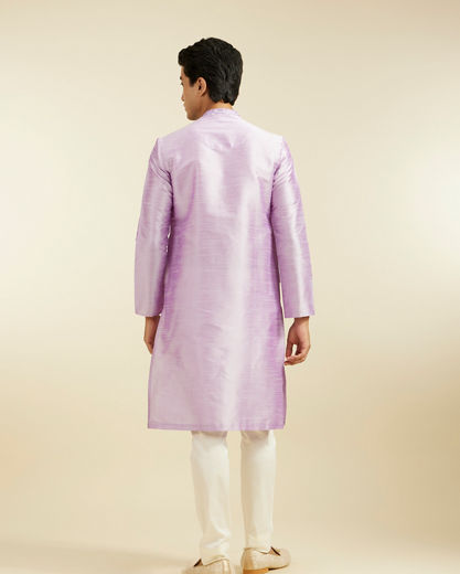 Diwas Men Soft Lilac Buta Embroidered Kurta