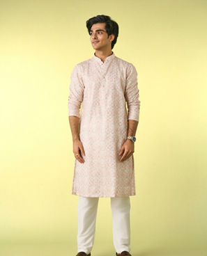 Diwas Men Cream Elegance Kurta Pajama