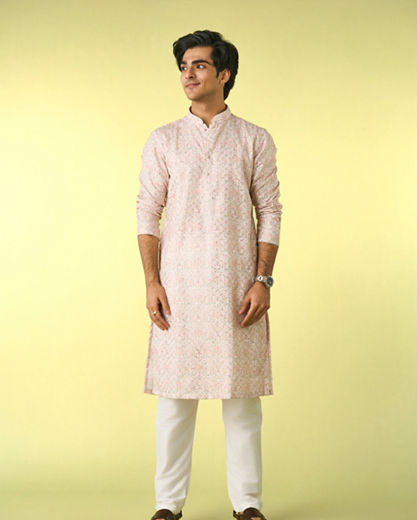 Diwas Men Cream Elegance Kurta Pajama