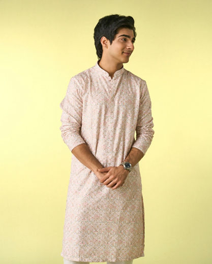 Diwas Men Cream Elegance Kurta Pajama