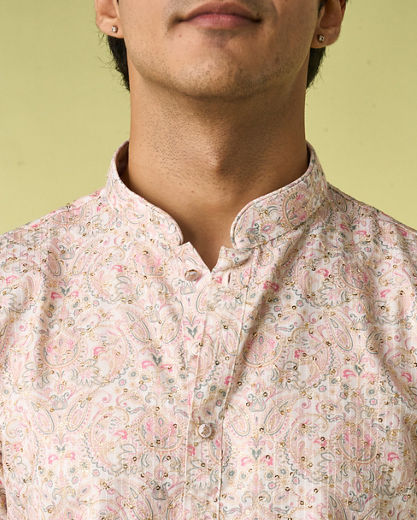 Diwas Men Cream Elegance Kurta Pajama