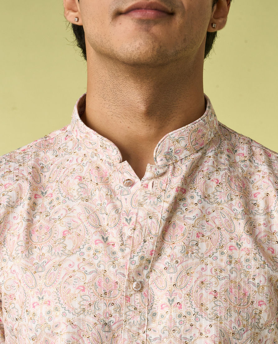 Diwas Men Cream Elegance Kurta Pajama