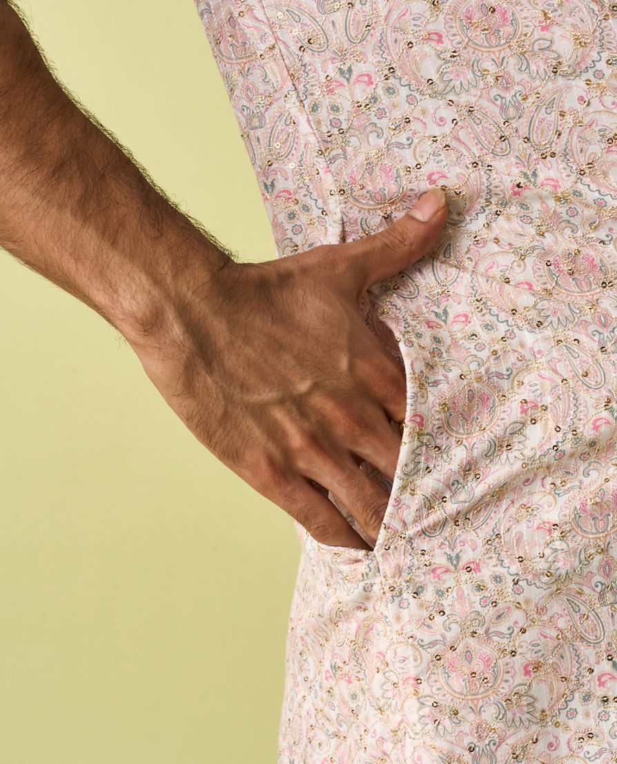 Diwas Men Cream Elegance Kurta Pajama