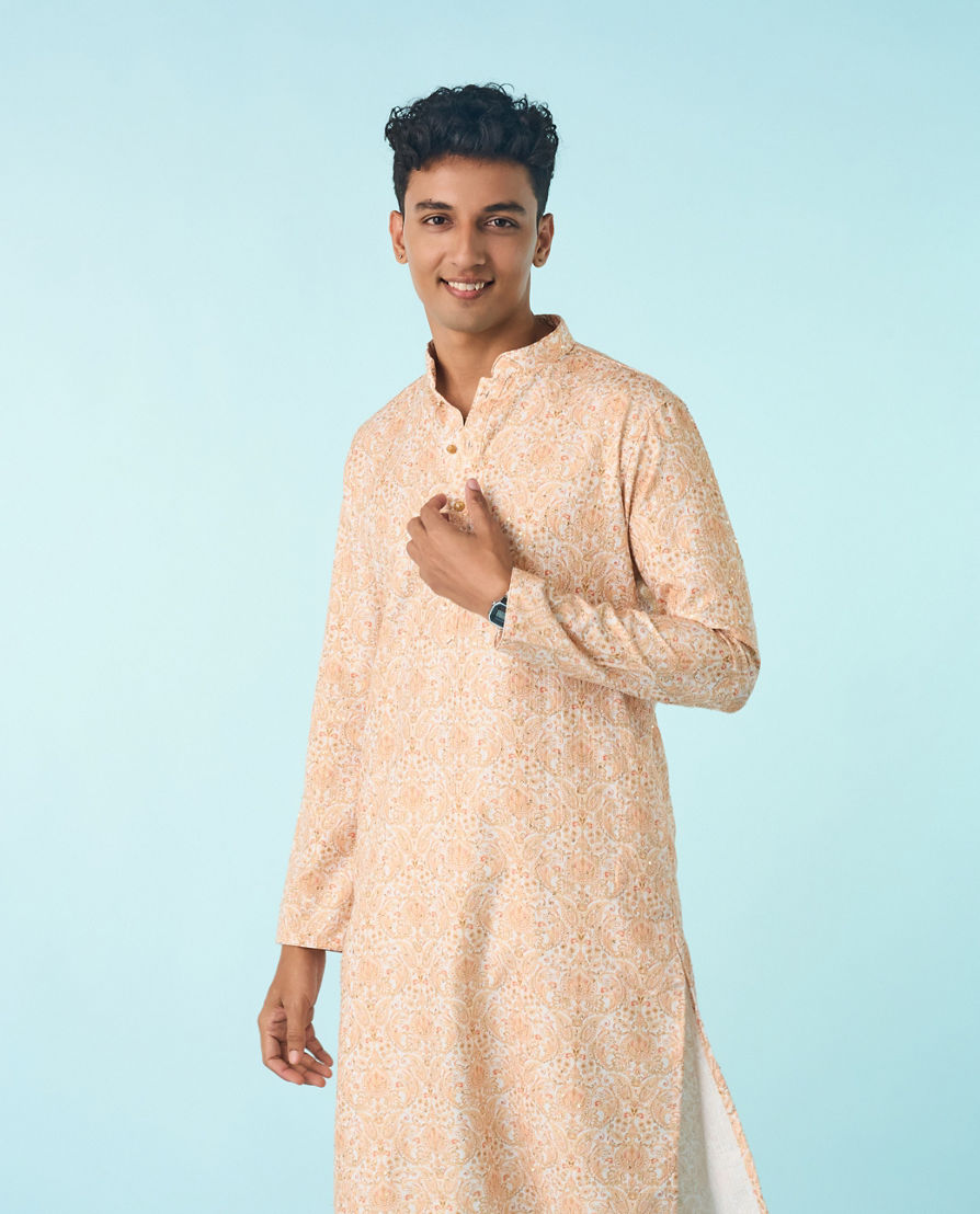 Diwas Men Sunlit Yellow Majesty Kurta Pajama