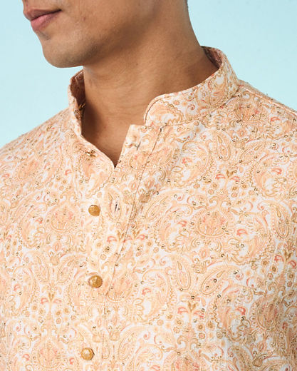 Diwas Men Sunlit Yellow Majesty Kurta Pajama