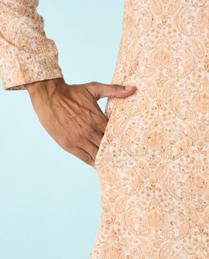 Diwas Men Sunlit Yellow Majesty Kurta Pajama