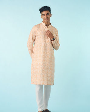 Diwas Men Sunlit Yellow Majesty Kurta Pajama