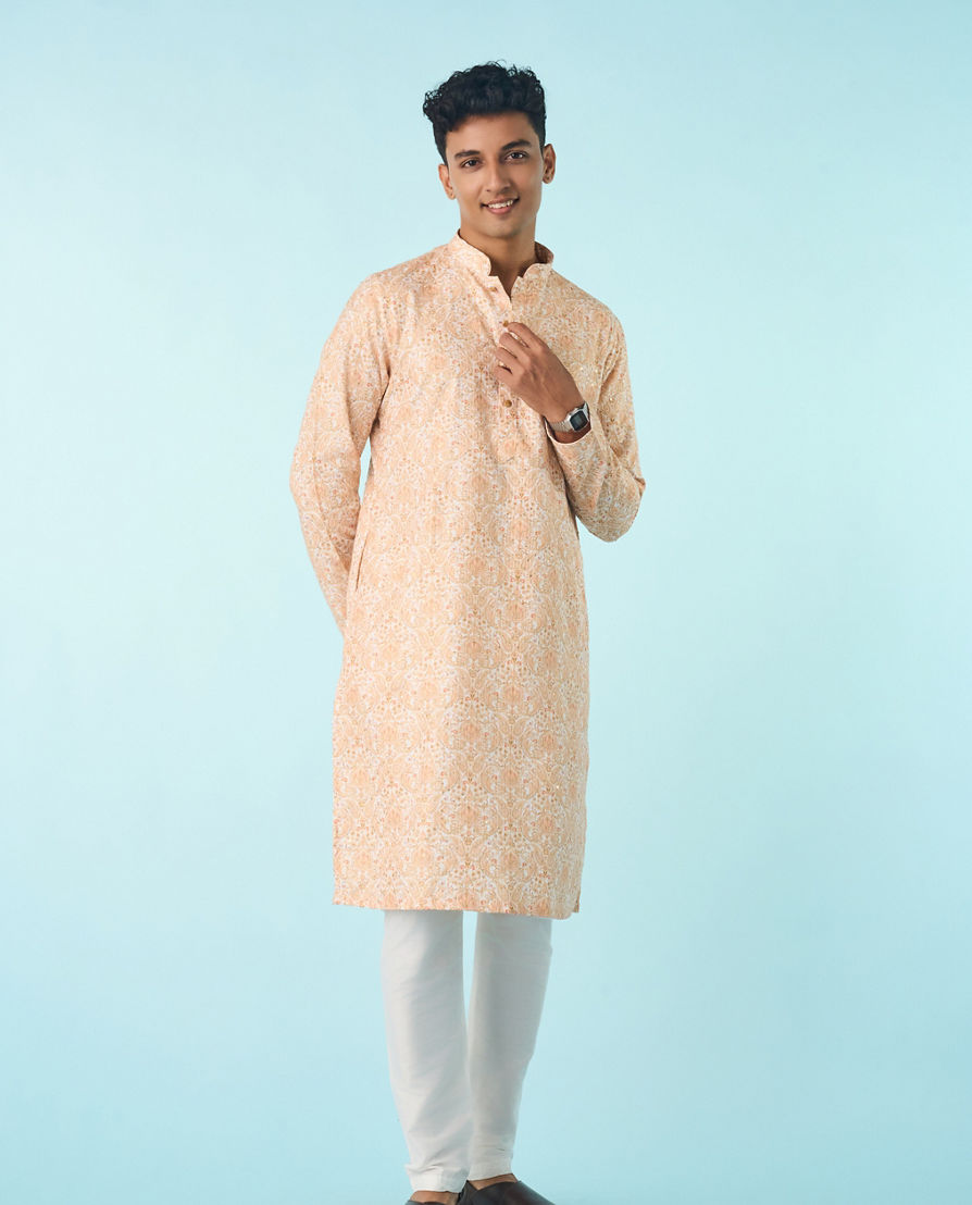 Diwas Men Sunlit Yellow Majesty Kurta Pajama
