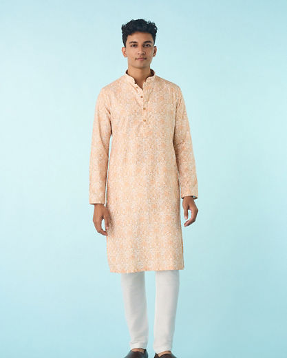 Diwas Men Sunlit Yellow Majesty Kurta Pajama